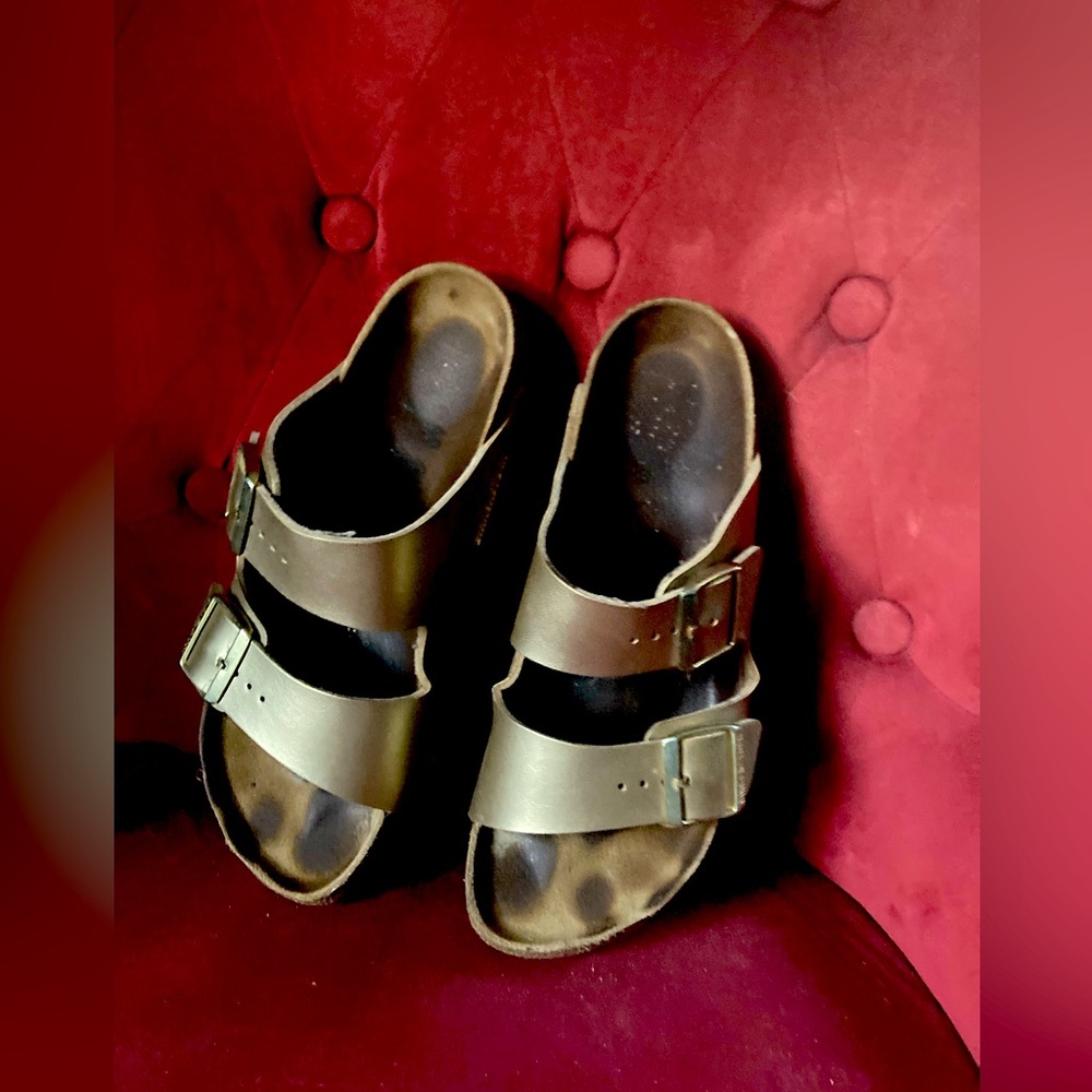 Gold Birkenstocks